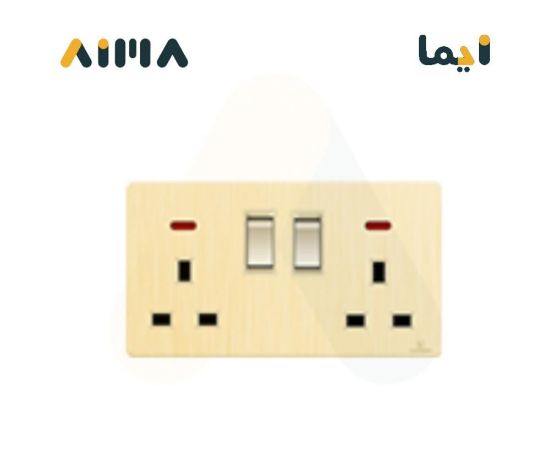 صورة فيكتوري فيش مزدوج مع مفتاح 13 امبير مع لمبة